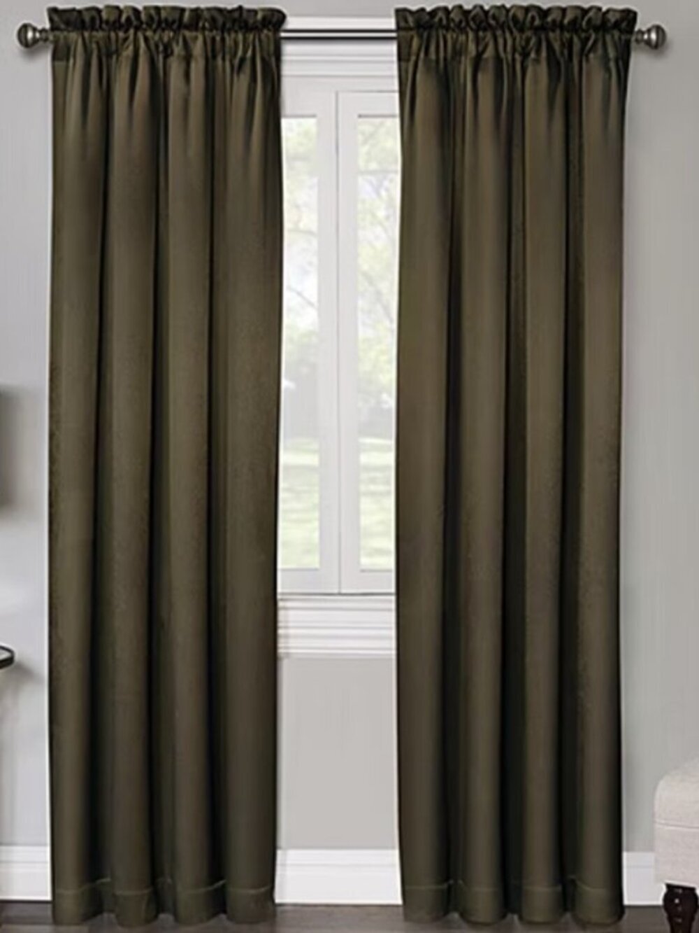 Regency Home Window Panel Light Filtering Rod Pocket Curtain Drape New 50"X84"